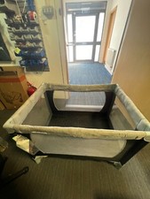 hauck travel cot beige and