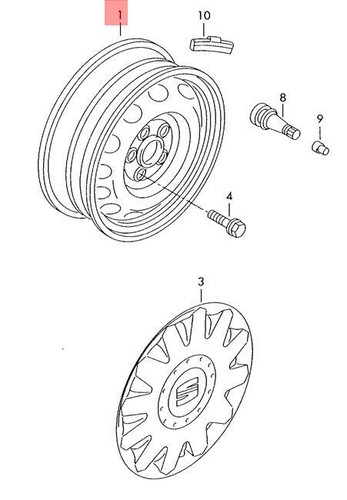 Genuine steel rim nos vw - steel,