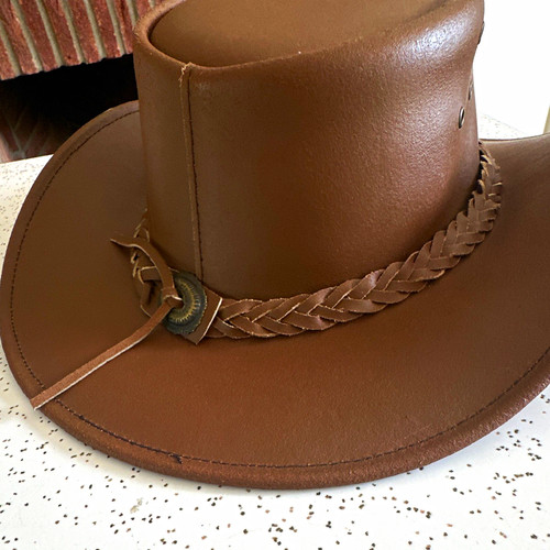 Brown leather cowboy - brown,