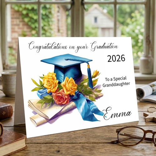 Personalised graduation card - personalised,