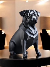 Minimalist Pug Sculpture Dog Statue Animal Figurine Home Decor