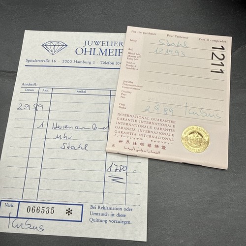 Papers for omega speedmaster - for,
