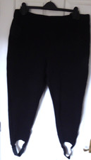 M&S Collection High Rise Skinny Gingham/Black Ankle  Stirrup Leggings- 20 short