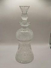 Edinburgh Lead Crystal Thistle Decanter Stunning Condition  12" tall .