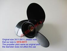 For TOHATSU NISSAN Outboard 35/40/50 HP Propeller 361-64113-0 3X10.6X11 Black