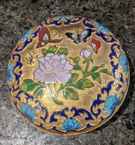 Cloisonné enamel flowers - enamel,