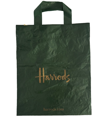 Harrods plastic bag 32cm - plastic,