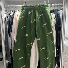 corteiz joggers green and