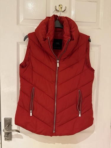 Zara outerwear red zip - red, padded