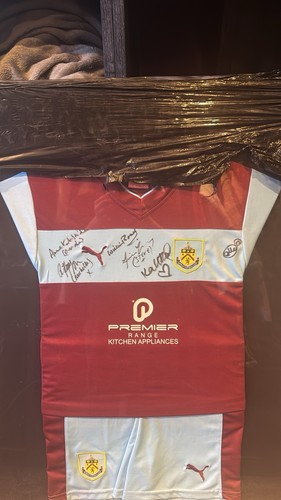 Burnley puma signed - burnley, framed