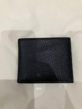 RIVER ISLAND LEATHER BI FOLDING PEBBLE WALLET BLACK RRP £20**NEW**