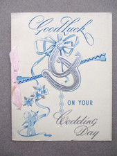 Vintage wedding day greetings - ,