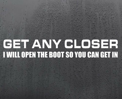 Get any closer boot vinyl - get,