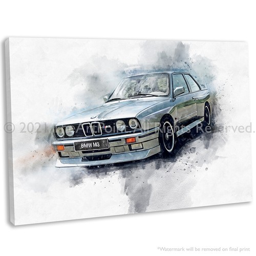 Bmw e30 canvas wall - canvas, art