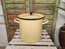Vintage French Yellow Enamel