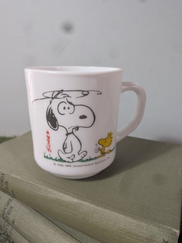 Vintage snoopy milk - snoopy, glass
