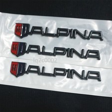 3x ALPINA Matte Black Metal