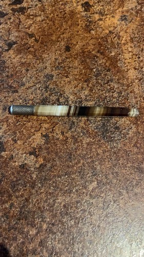 Vintage banded agate dip - agate, pen