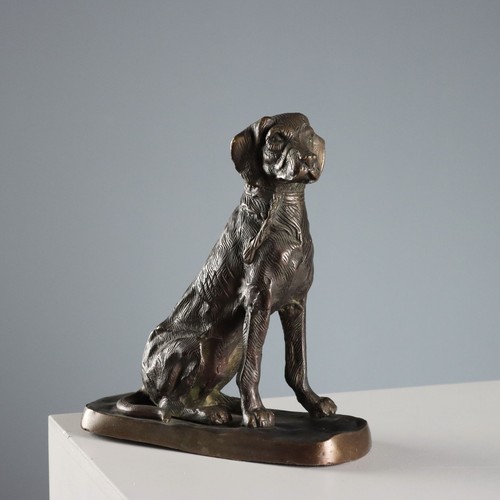 Antique sculpture bronze dog - antique,