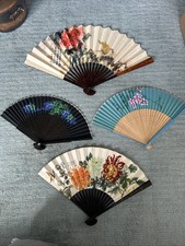 Assorted Vintage Hand Fans Chinese Oriental