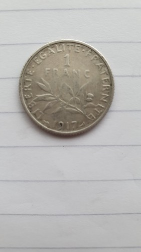 1917 silver franc - 1, french