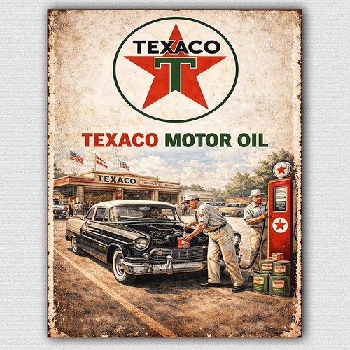 Texaco motor oil sign - texaco,