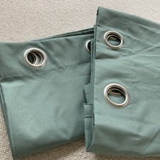Dunelm sage green eyelet - green,