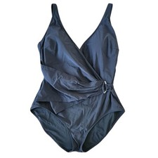 Gideon Oberson One Piece Swimsuit Black 18 Beach Vacation Resortwear Summer