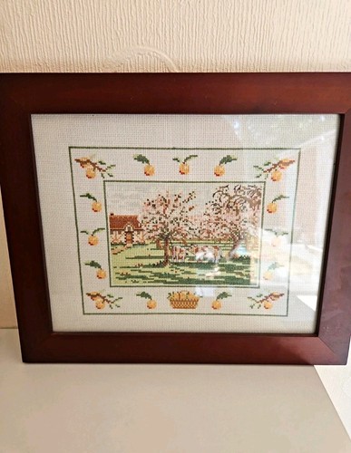 Vintage framed finished cross - vintage,