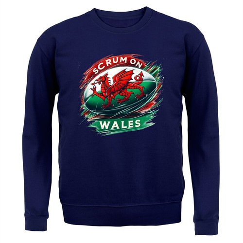 Scrum wales adult hoodie - on,