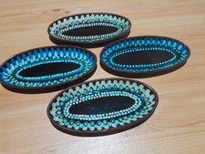 A Set Of 4 Jean Hampton Pottery Hand Painted Oval Dishes
