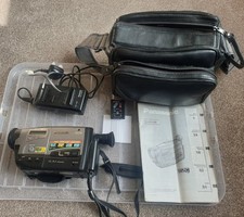 Panasonic VHS Handheld Camcorder RX18 With Battery, Remote Control, Charger Case