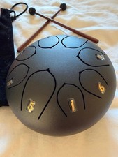 This is a steel tongue drum