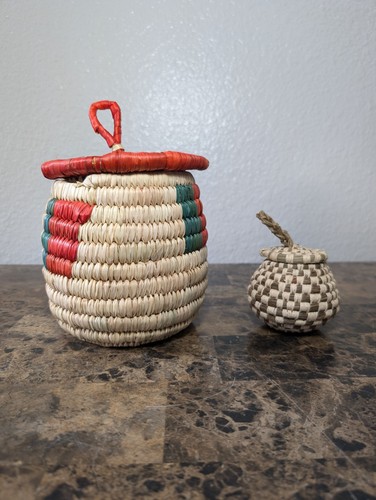 Lot vintage wicker basket - lot, 2