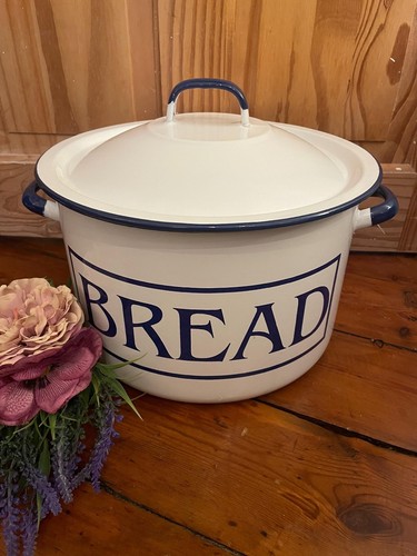 Vintage large enamel - vintage, bread