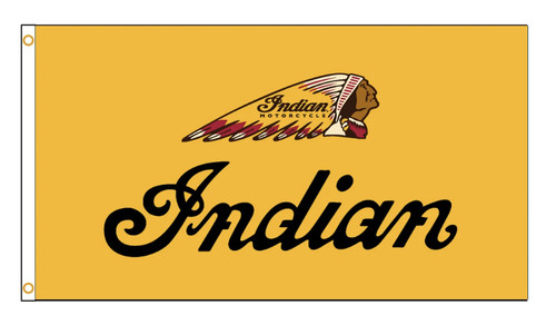 Indian motorcycle yellow flag - motorcycle,