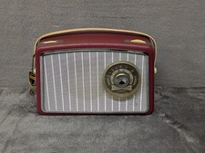 Vintage 1960s Dansette Gem Portable Transistor Radio Made in England Cherry Red