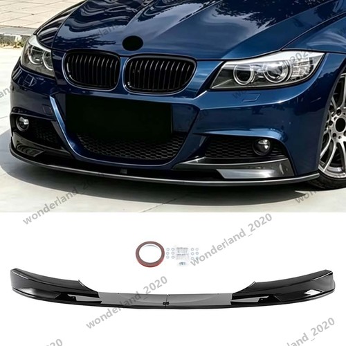 Gloss black front bumper - black,