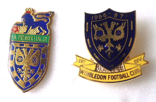 Wimbledon football club enamel - football,