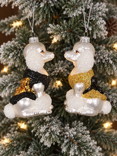 Fancy poodle glass - 5”,