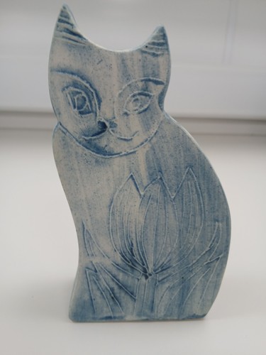 Carn pottery cat blue - cat, by