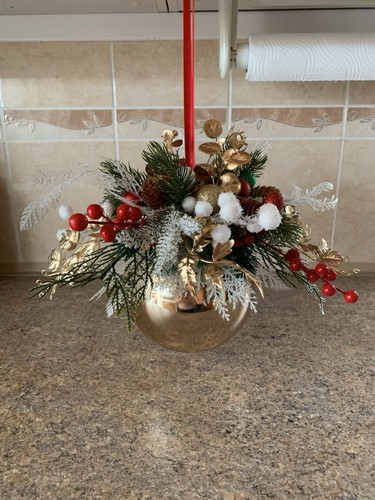 Decorated large gold - gold, bauble