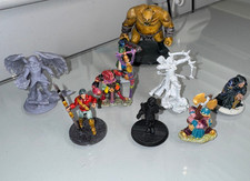 Dungeons & Dragons D&D Miniatures collection x 9 Ogre Witch Dwarf Elven Archer