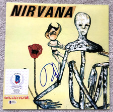 DAVE GROHL SIGNED INCESTICIDE NIRVANA VINYL FOO FIGHTERS KURT COBAIN BAND BAS