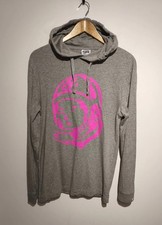 Billionaires Boys Club Size M Hoodie Light Grey Pink Astronaut Helmet Designer 