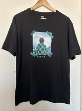 UNIQLO UT Manga Demon Slayer Anime Tanjiro Graphic Black T-Shirt Top Size XL
