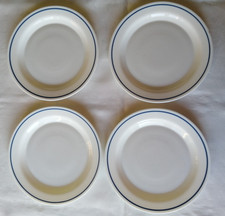 4 PYREX Milk Glass Rimmed