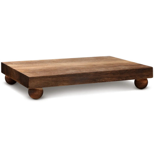Wood pedestal stand kitchen - stand,