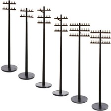  6 Pcs Train Telephone Poles