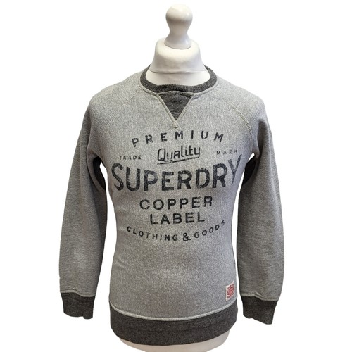 Superdry grey crew - crew, neck